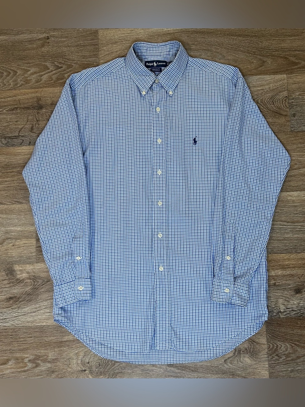 Ralph Lauren Men’s Button Down Dress Shirt Size LG - 16.5” Neck / 34-35” Sleeve